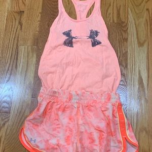 Under Armour heat gear shorts & matching tank top